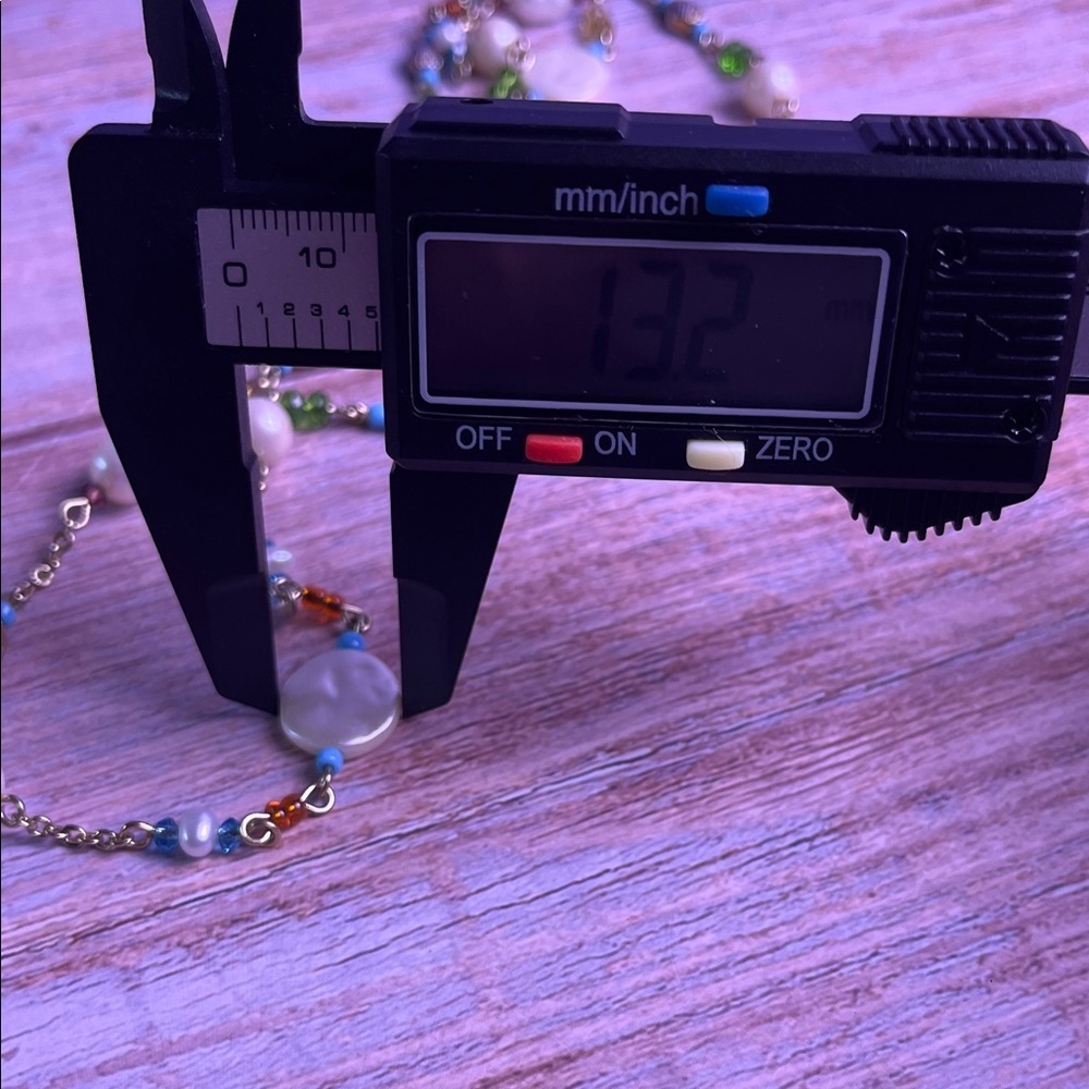 Freshwater Pearls & Multi-Color Beaded Station Long Necklace - Picture 8 of 9